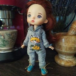 Fox Jumpsuit. For dolls 9-10 inches (Monst Xaiomi, Holola, Blythe Medium, Mzzm). Clothing and accessories for dolls.