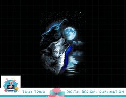 Wolf Moon Lake Wolf Howling Full Moon Wolf Graphics Design png, sublimation copy
