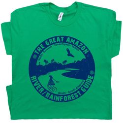Amazon River Shirt Kayaking Shirt Canoe T Shirt Paddle Board Kayak Shirt Vintage Shirts Brazil River Rat Mens Womens Rai