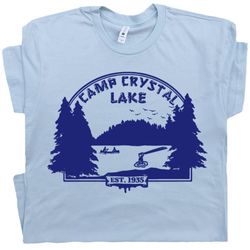 Camp Crystal Lake T Shirt Friday the 13th Shirt Vintage Horror Movie Shirts Camp Counselor Tee Shirt For Women Men Kids
