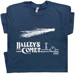 Halleys Comet T Shirt Funny Geek Shirts Graphic Science Shirts UFO T Shirt Astronomy Tee Shirts Astrology T Shirt Mens W
