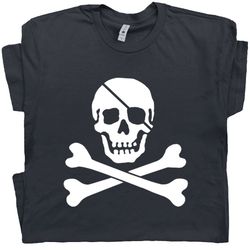 Jolly Roger T Shirt Pirate Flag T Shirt Skull and Crossbones Shirt Sailing T Shirt Treasure Island Cool Graphic Shirts P