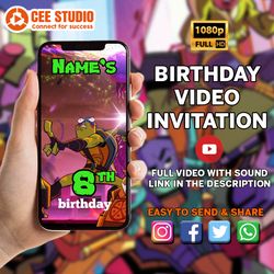 Teenage Mutant Ninja Turtles Birthday Video Invitation, TMNT Birthday Invite, Animated birthday video invitation, Ninja