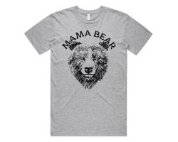 Mama Bear Illustration T-shirt Tee Top Cute Shirt Mom Mum Mother Womens Gift