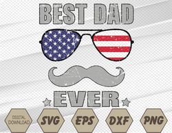 Best dad ever American us Flag fathers day 4th of July daddy Svg, Eps, Png, Dxf, Digital Download
