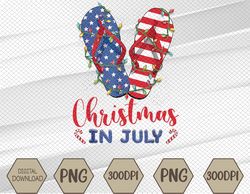 Funny American Flag Flip Flops Xmas Lights Christmas In July Svg, Eps, Png, Dxf, Digital Download