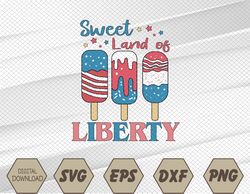 Sweet Land Of Liberty Red White and Blue Family Matching 4th Of July Fourth of July 1776 Svg, Eps, Png, Dxf, Digital Dow