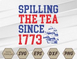 Vintage 4Th July Spilling the Tea Since 1773 Fourth of July Tank Top Svg, Eps, Png, Dxf, Digital Download