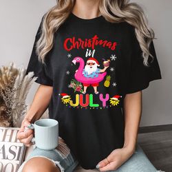 Christmas in July Tank, Tropical Christmas, Christmas In July Shirt, Summer Shirt, Summer Vacation Tee, Santa Surf Hawai