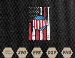 Patriotic Baseball 4th Of July USA American Flag Svg, Eps, Png, Dxf, Digital Download