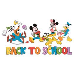 Disney Mickey Mose And Friend Back To School Svg Digital File