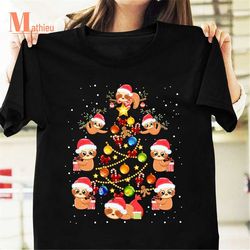 Cute Santa Sloth Merry Christmas Vintage T-Shirt, Cute Sloth Shirt, Christmas Gift, Santa Sloth Shirt