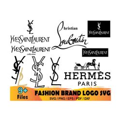 9 Yves Saint Laurent Bundle Svg, Ysl Svg, Ysl Logo Svg