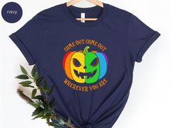 halloween party top,lgbt pride shirt, lgbt pumpkin shirt, rainbow pumpkin, Rainbow Flag Tshirt, pride pumpkin shirt, Coo