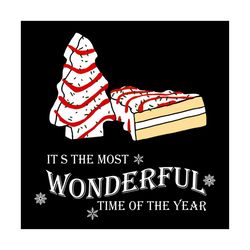 Its The Most Wonderful Time Of The Year Svg, Christmas Svg, Cake Svg, Pinetree Shape Cake Svg, Christmas Party Svg, Wond