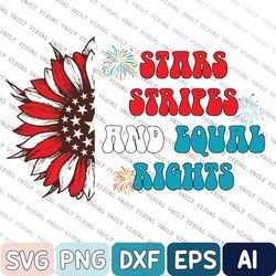 Stripes And Equal Rights Svg, Independence Day Svg, Fourth of July Svg, Cricut, Svg Files, Cut File, Dxf, Png, Svg