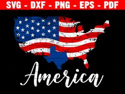 America Svg, America Svg, 4th Of July Svg, Fourth Of July Svg, Independence Day Svg, Retro, Digital Download