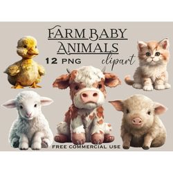 Baby Farm animals clipart, Cute cubs png, Funny animal images, Birthday & baby shower invitations, Free commercial use