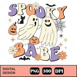 Spooky Babe Png, Digital Download, Sublimate, Sublimation, Witchy, Ghost, Pumpkin, Halloween, Cute, Pastel, Fall, Autumn