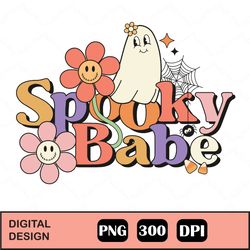 Spooky Baby Png File, Sublimation Designs Download, Digital, Fall, Halloween, Retro, Boho