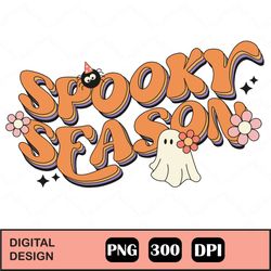 Spooky Season Halloween Png Sublimation Design Download, Boho Halloween Png, Spooky Season Png, Skull Floral Png, Skelet