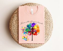 Vibrant Rainbow Tree Shirt, LGBTQ Pride Shirt, LGBT Pride Shirt, Be Kind Rainbow Shirt, Inspirational Shirt, Kindness Sh