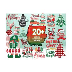 20 Design Christmas Bundle Sublimation, Christmas Svg, Xmas Svg, Christmas Cut Files, Digital Download