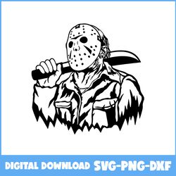 Jason Voorhees Svg, Blood Svg, Horror Movies Svg, Horror Character Svg, Halloween Svg, Png Dxf Digital File