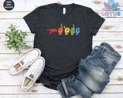 Sign Language T-Shirt, LGBT Pride Shirt, Pride Parade Tee, Rainbow Tee, Lesbian Sweat, Gay Parade Tee, Gift For Lesbians