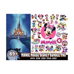 89 Minnie Mouse Bundle Png, Minnie Png, Disney Png
