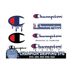 Champion Dripping Svg, Dripping Logo Svg, Logo Brand Svg