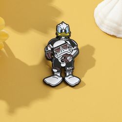 Disney Star Wars Stormtrooper Enamel Brooch Darth Vader Donald Duck Lapel Pin Fun Cartoon Backpack Badge