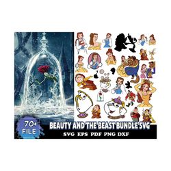 70 Beauty And The Beast Bundle Svg, Disney Svg