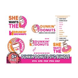 Dunkin Donuts Svg Bundle, She Want The D