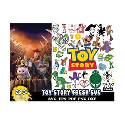 200 Toy Story Fresh Svg, Disney Svg, Toy Story Bundle Svg