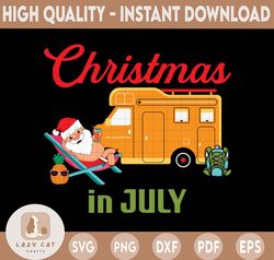 Christmas in July Svg Png, Funny Summer Png, Christmas In July Surfing Funny Santa Summer Beach Vacation Png, Summer