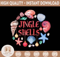 Jingle Shells SVG | Tropical Christmas svg | Christmas in July svg | Summer Christmas svg | Cricut | Silhouette Studio