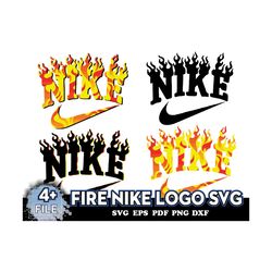 Fire Nike Logo Svg, Logo Brand Svg, Fire Nike Svg, Nike Logo Svg