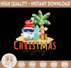 Christmas In July Surfing Santa, Christmas in July Png, surfing santa Png, beach santa, sublimation, digital Download