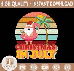 Merry Christmas in July SVG | Tropical Christmas svg | Summer Christmas svg | Cricut | Silhouette Studio | Cut File