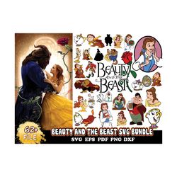 62 Files Beauty And The Beast Svg Bundle, Princess Svg