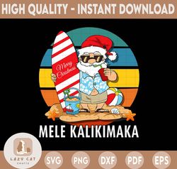 Mele Kalikimaka Retro Hawaiian Christmas In July PNG Retro Christmas in July Digital, Chirstmas Summer