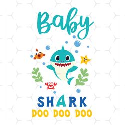 Blue Baby Shark Doo Doo Doo Svg, Trending Svg, Baby Shark Svg, Kid Song Svg, Baby Shark Clipart, Baby Shark Vector, Shar