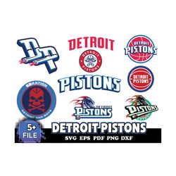 11 FILE Detroit Pistons Svg Bundle