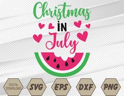Christmas In July Watermelon Xmas Tree Summer Men Women Kids Svg, Eps, Png, Dxf, Digital Download