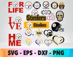 Pittsburgh Steelers logo, bundle logo, svg, png, eps, dxf