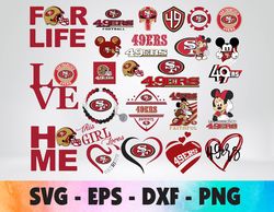 San Francisco 49ers logo, bundle logo, svg, png, eps, dxf