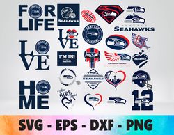 Seattle Seahawks logo, bundle logo, svg, png, eps, dxf