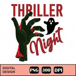Thriller Night Halloween Png Design, Halloween Sublimation Design, Retro Halloween Png
