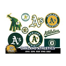 10 FILE Oakland Athletics Svg Bundle